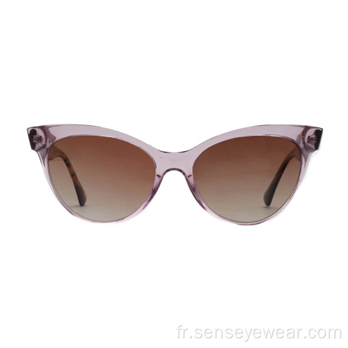 Femmes UV400 Injection d&#39;acétate Polarisée Cat Eye Sunglasses